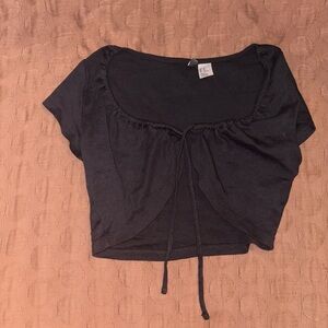 Black H&M Tie Shirt